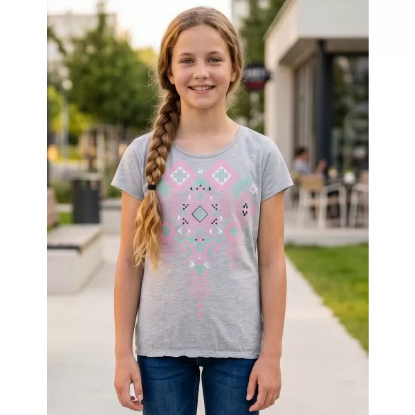  Girl's T -Shirt mit kurzen Ärmeln SAM 73 GT 535 HELLGRAU 