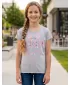 Girl's T -Shirt mit kurzen Ärmeln SAM 73 GT 535 HELLGRAU