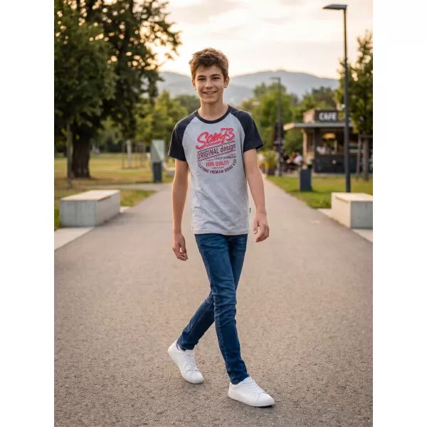  Boy T -Shirt mit kurzen Ärmeln SAM 73 BT 539 HELLGRAU 