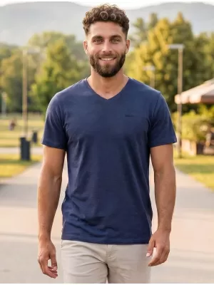 Herren t -Shirt mit kurzen Ärmeln SAM 73 LADIUS MTSR524 DUNKELBLAU