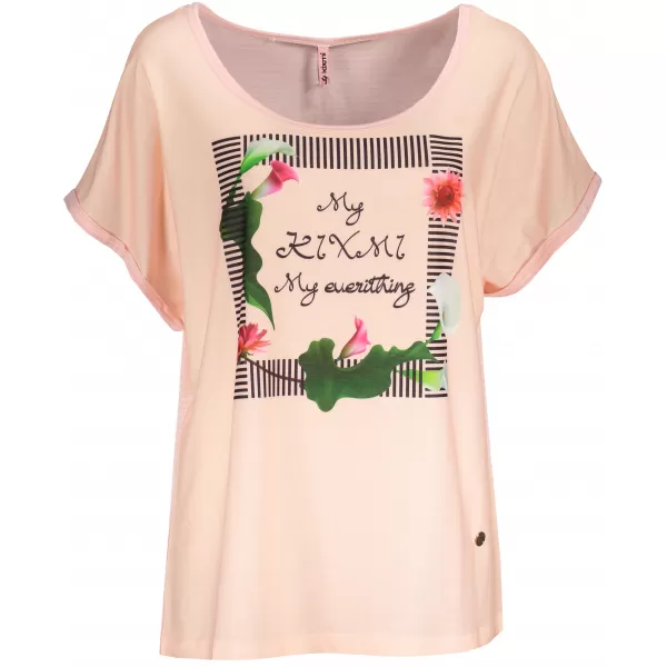  Damen-T-Shirt mit kurzen Ärmeln KIXMI JENNY HELL-PINK 