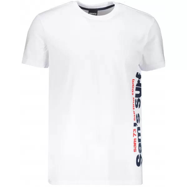  Herren t -Shirt mit kurzen Ärmeln SAM 73 MT 766 WEIß 