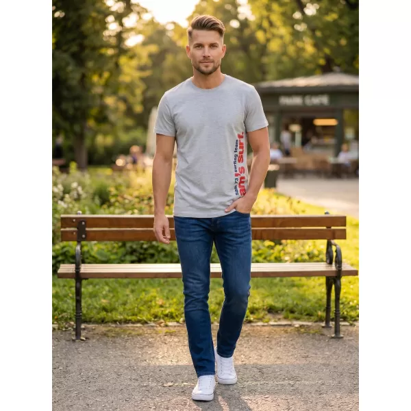  Herren t -Shirt mit kurzen Ärmeln SAM 73 MT 766 HELLGRAU 