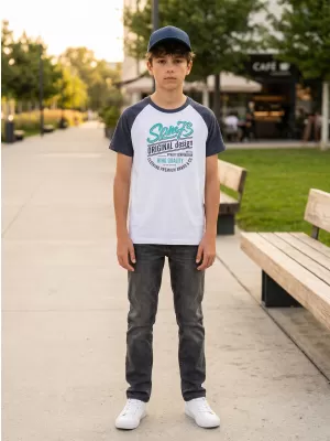 Boy T -Shirt mit kurzen Ärmeln SAM 73 BT 539 WEIß