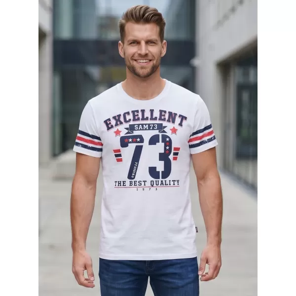  Herren t -Shirt mit kurzen Ärmeln SAM 73 MT 762 WEIß 