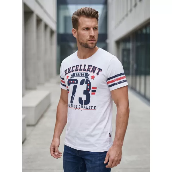  Herren t -Shirt mit kurzen Ärmeln SAM 73 MT 762 WEIß 
