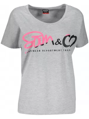 Frauen t -Shirt mit kurzen Ärmeln SAM 73 WT 801 HELLGRAU