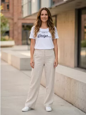 Frauen t -Shirt mit kurzen Ärmeln SAM 73 WT 803 WEIß