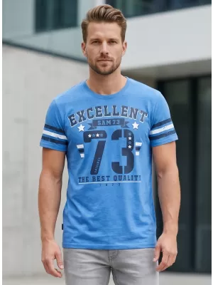 Herren t -Shirt mit kurzen Ärmeln SAM 73 MT 762 BLAU