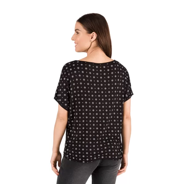  Frauen t -Shirt mit kurzen Ärmeln SAM 73 WT 798 SCHWARZ 