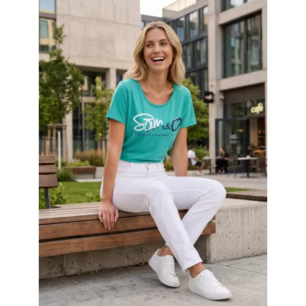  Frauen t -Shirt mit kurzen Ärmeln SAM 73 WT 801 NEON 