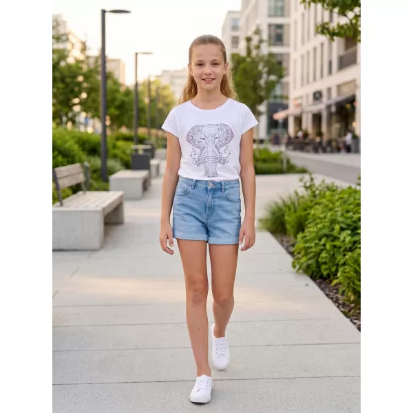  Girl's T -Shirt mit kurzen Ärmeln SAM 73 KTSR255 WEIß 