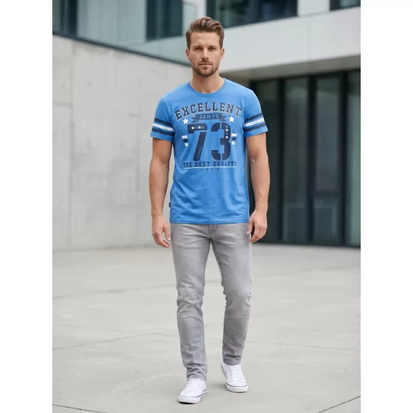  Herren t -Shirt mit kurzen Ärmeln SAM 73 MT 762 BLAU 