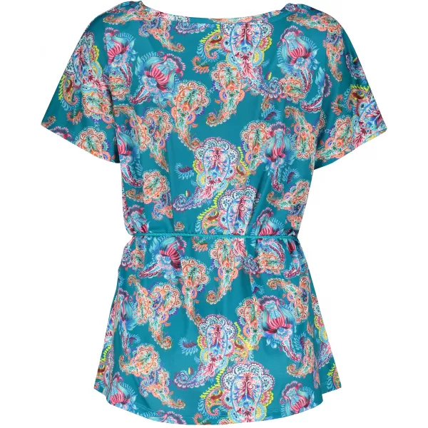  Damen-T-Shirt mit kurzen Ärmeln KIXMI JANELLA BLAU 