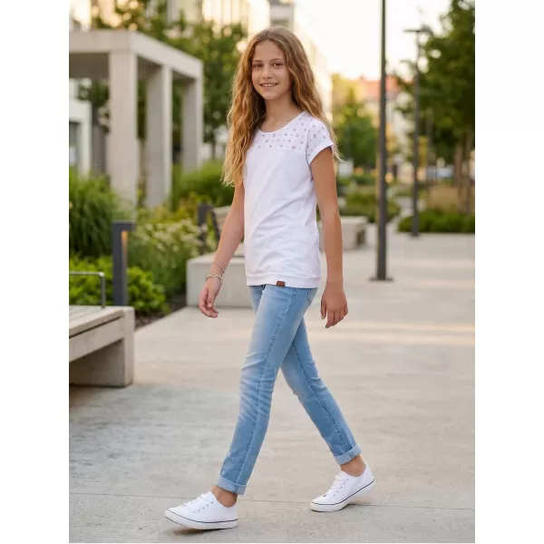  Girl's T -Shirt mit kurzen Ärmeln SAM 73 GT 539 WEIß 