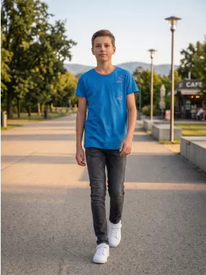 Boy T -Shirt mit kurzen Ärmeln SAM 73 KTSR257 BLAU