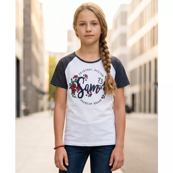  Girl's T -Shirt mit kurzen Ärmeln SAM 73 GT 540 DUNKELBLAU 