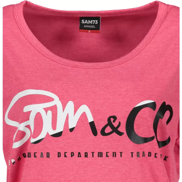  Frauen t -Shirt mit kurzen Ärmeln SAM 73 WT 801 ROSA 