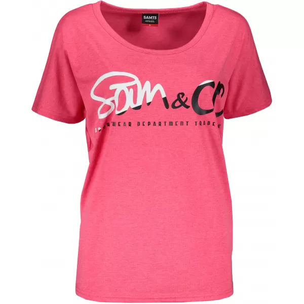  Frauen t -Shirt mit kurzen Ärmeln SAM 73 WT 801 ROSA 