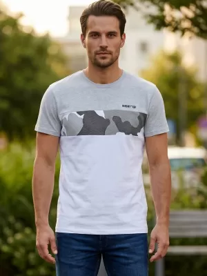 Herren t -Shirt mit kurzen Ärmeln SAM 73 MT 764 HELLGRAU