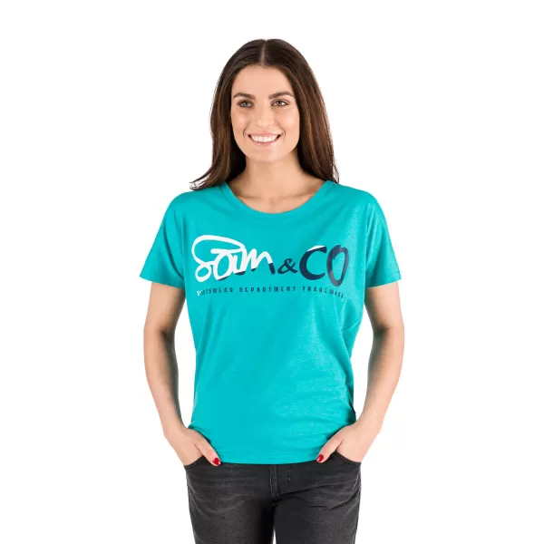  Frauen t -Shirt mit kurzen Ärmeln SAM 73 WT 801 NEON 
