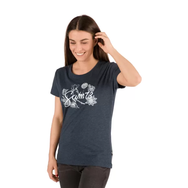  Frauen t -Shirt mit kurzen Ärmeln SAM 73 LTSR618 DUNKELBLAU 