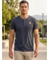 Herren t -Shirt mit kurzen Ärmeln SAM 73 MT 763 DUNKELBLAU