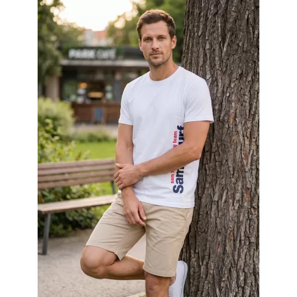  Herren t -Shirt mit kurzen Ärmeln SAM 73 MT 766 WEIß 