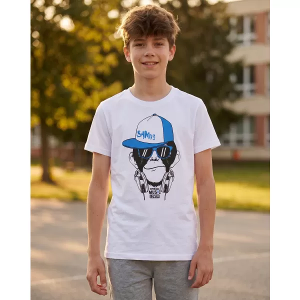  Boy T -Shirt mit kurzen Ärmeln SAM 73 BT 535 WEIß 