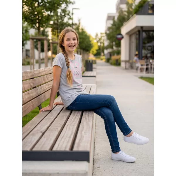  Girl's T -Shirt mit kurzen Ärmeln SAM 73 GT 535 HELLGRAU 