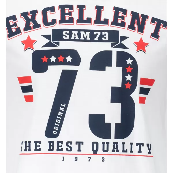  Herren t -Shirt mit kurzen Ärmeln SAM 73 MT 762 WEIß 