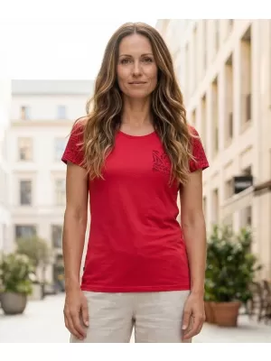 Frauen t -Shirt mit kurzen Ärmeln SAM 73 WT 800 ROT