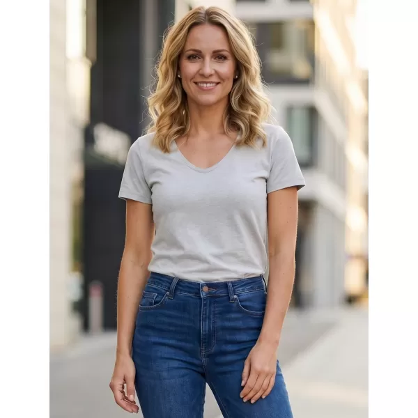  Frauen t -Shirt mit kurzen Ärmeln SAM 73 MELEKA LTSR614 HELLGRAU 