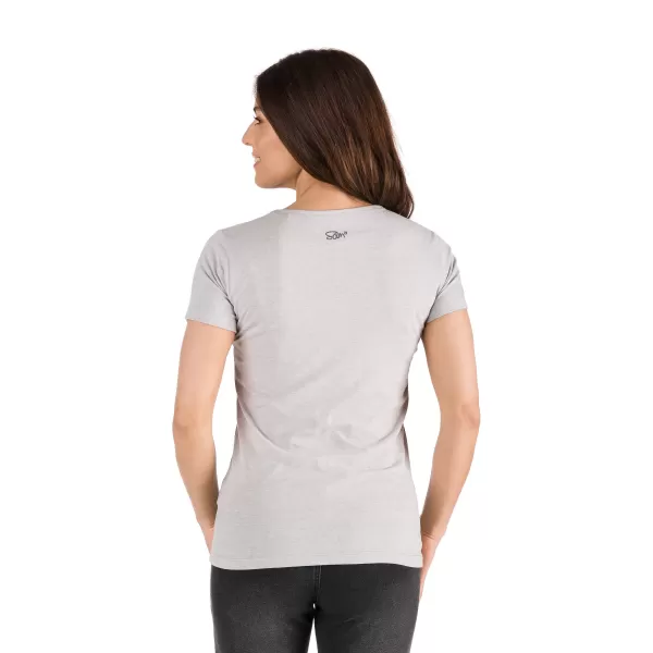  Frauen t -Shirt mit kurzen Ärmeln SAM 73 MELEKA LTSR614 HELLGRAU 