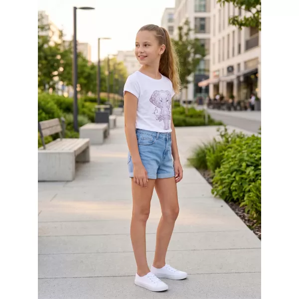  Girl's T -Shirt mit kurzen Ärmeln SAM 73 KTSR255 WEIß 