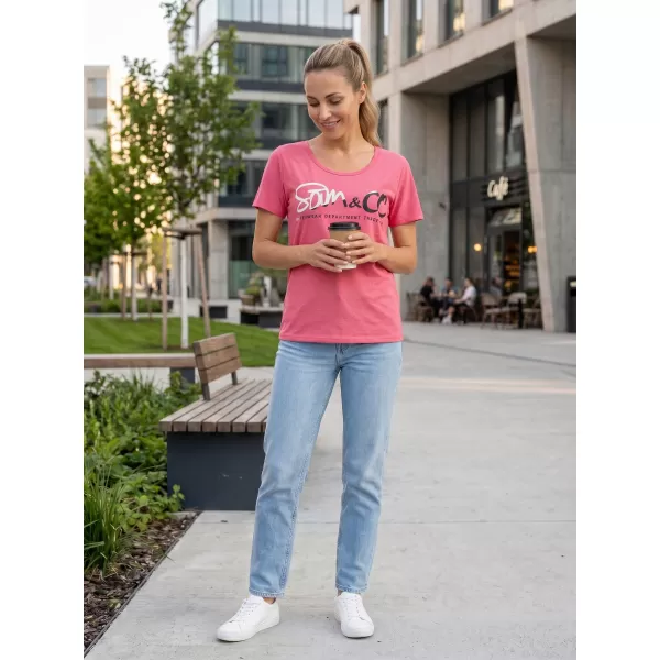  Frauen t -Shirt mit kurzen Ärmeln SAM 73 WT 801 ROSA 