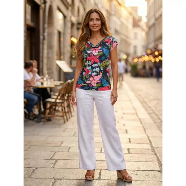  Damen-T-Shirt mit kurzen Ärmeln KIXMI JACINTA DUNKELBLAU 