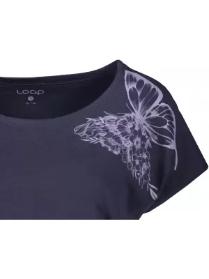 Damen-T-Shirt LOAP BABEA CLW2024 DUNKELBLAU