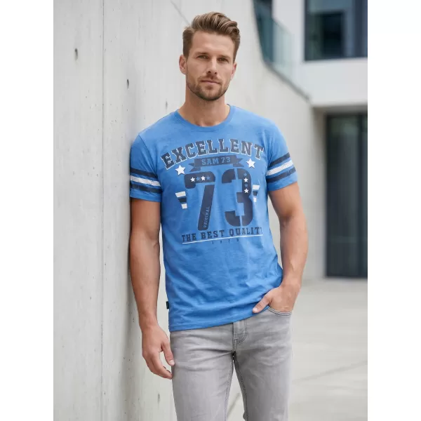  Herren t -Shirt mit kurzen Ärmeln SAM 73 MT 762 BLAU 