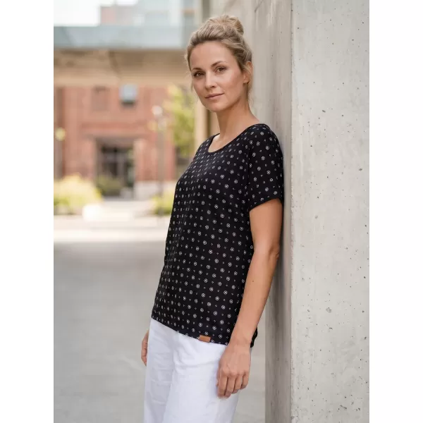  Frauen t -Shirt mit kurzen Ärmeln SAM 73 WT 798 SCHWARZ 