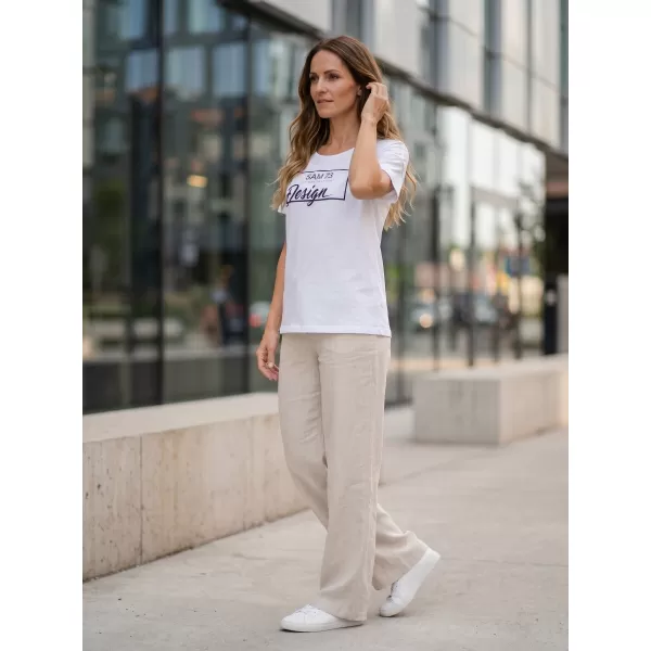  Frauen t -Shirt mit kurzen Ärmeln SAM 73 WT 803 WEIß 