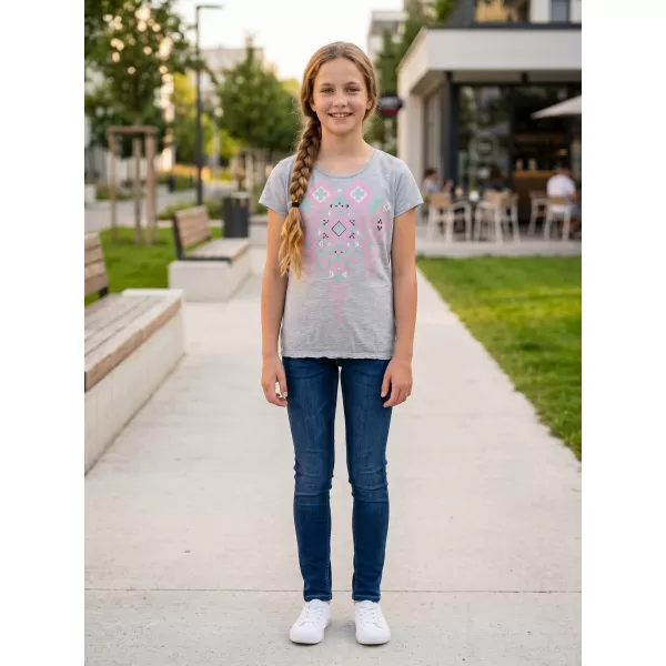  Girl's T -Shirt mit kurzen Ärmeln SAM 73 GT 535 HELLGRAU 