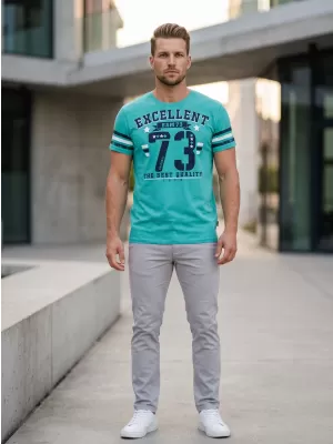 Herren t -Shirt mit kurzen Ärmeln SAM 73 MT 762 NEON