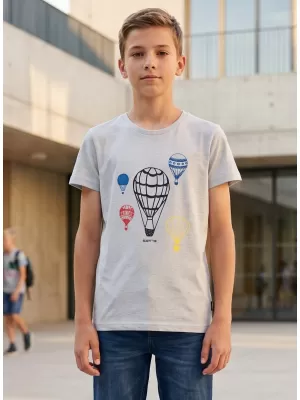Boy T -Shirt mit kurzen Ärmeln SAM 73 KTSR256 HELLGRAU