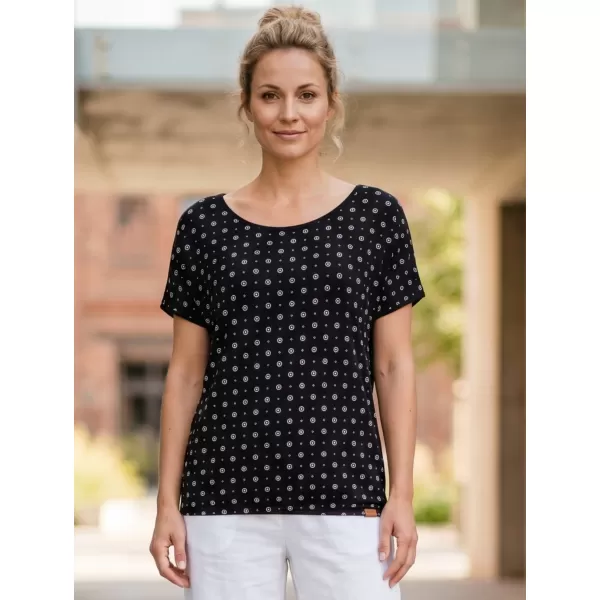  Frauen t -Shirt mit kurzen Ärmeln SAM 73 WT 798 SCHWARZ 