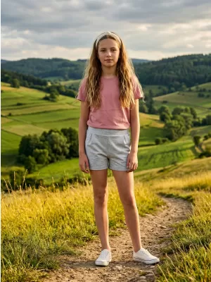Shorts des Mädchens SAM 73 GS 521 HELLGRAU