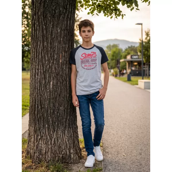  Boy T -Shirt mit kurzen Ärmeln SAM 73 BT 539 HELLGRAU 