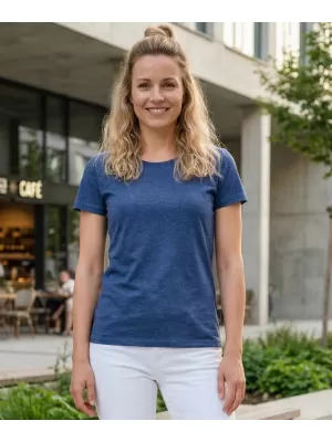 Frauen t -Shirt mit kurzen Ärmeln SAM 73 LTSR615 DUNKELBLAU