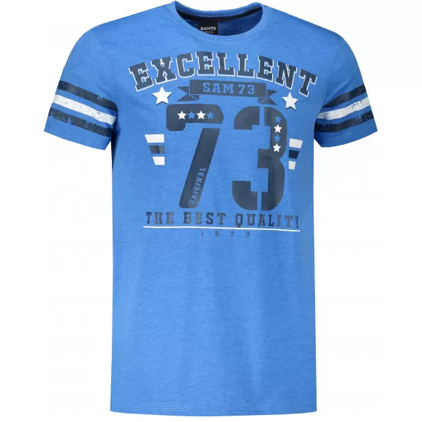  Herren t -Shirt mit kurzen Ärmeln SAM 73 MT 762 BLAU 
