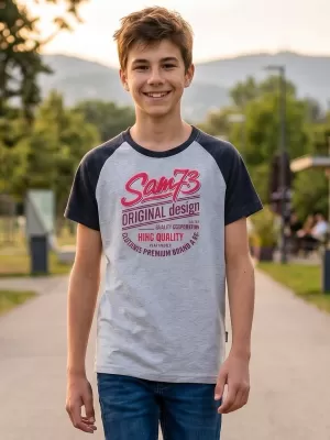 Boy T -Shirt mit kurzen Ärmeln SAM 73 BT 539 HELLGRAU